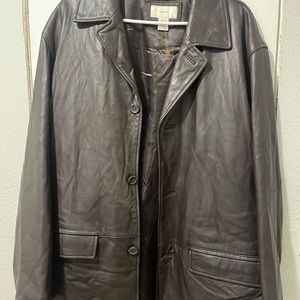 Leather coat